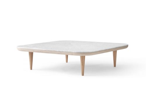 &Tradition Fly SC11 Lounge Table 120x120 cm - White Oiled Oak/Honed Bianco Carrara Marble UDSTILLINGSMODEL  OUTLET