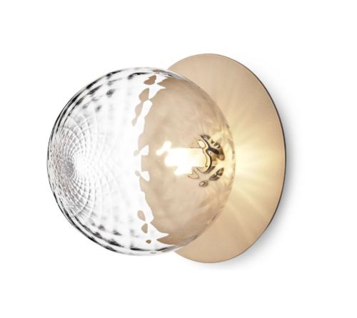 Nuura Liila 1 Large Væg-/loftlampe Ø: 24,5cm - Nordic Gold/Optic Clear OUTLET
