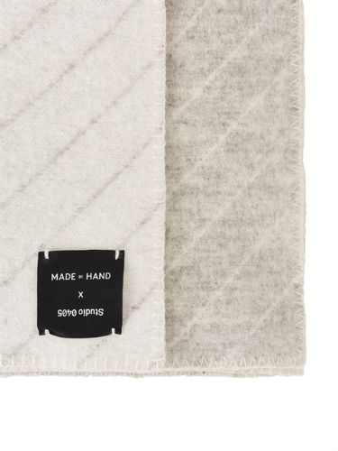 Made By Hand Pinstripe Throw 140x190 cm - White OUTLET