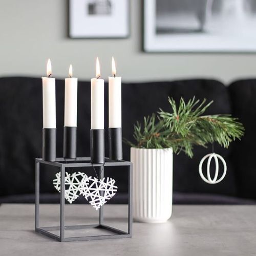Felius Julehjerter ophæng 2 stk H: 7,6cm - Stål  OUTLET
