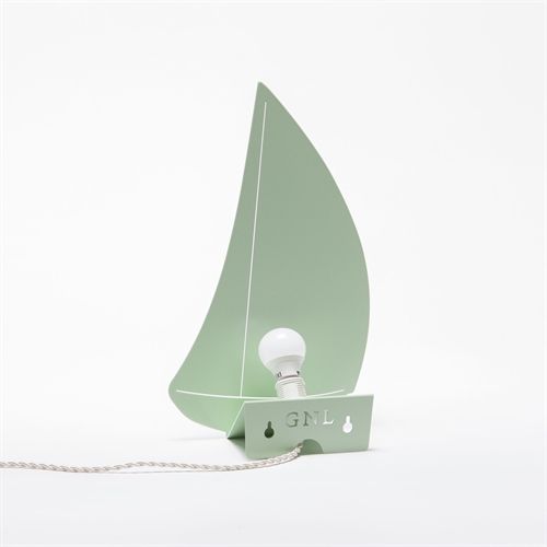 Goodnight Light Decoupage Bateau Lamp H: 32 cm - Mint OUTLET