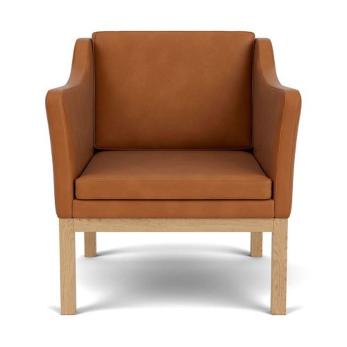 FDB Møbler L46 MK155 Mogens Koch Lænestol B: 72 cm - Eg/Cognac Læder 