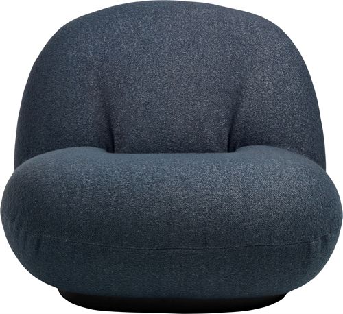 GUBI Pacha Lounge Chair - Soft Black Semi Matt/Harp 102