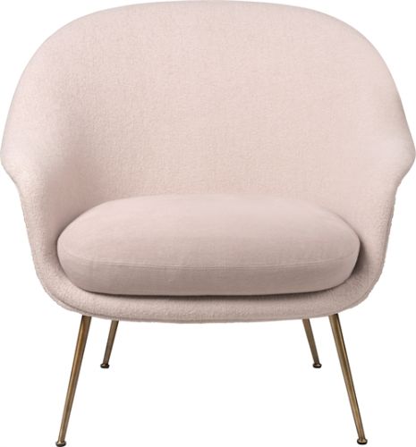 GUBI Bat Lounge Chair Low Back - Antique brass/Harp 200