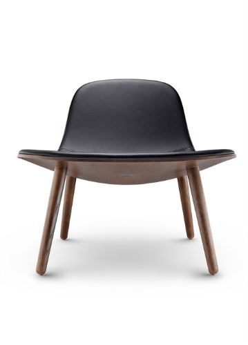 Eva Solo Abalone Lounge Chair - Røget eg/Sort læder