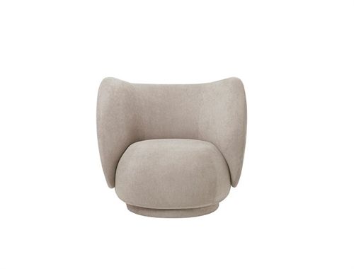Ferm Living Rico Lounge Chair Brushed SH: 41 cm - Sand