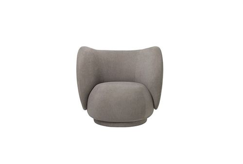Ferm Living Rico Lounge Chair Brushed SH: 41 cm - Wam Grey