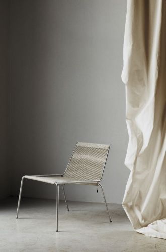Thorup Copenhagen Noel Lounge Chair SH: 43 cm - Stål/Natur