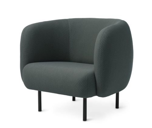 Warm Nordic Cape Lounge Chair SH: 42 cm - Petrol Shade