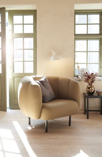Warm Nordic Cape Lounge Chair Stitch SH: 42 cm - Warm Grey