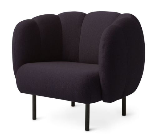 Warm Nordic Cape Lounge Chair Stitch SH: 42 cm - Eggplant