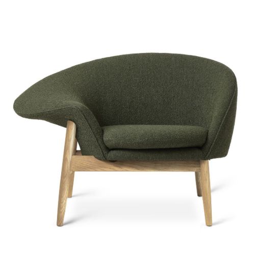 Warm Nordic Fried Egg Loungestol Venstre SH: 40 cm - Oiled Oak/09 Pine Green Barnum