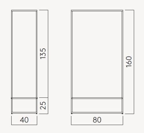 Kristina Dam Studio Grid Coat Stand 160x80cm - Black OUTLET