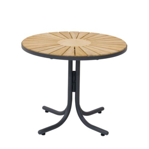 Mandalay Marguerit Loungebord Ø: 50 cm - Teak/Antracit UDSOLGT FOR SÆSON 2026