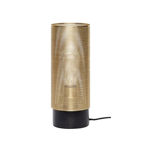 Hübsch Edge Bordlampe Ø:12cm - Sort/Messing  OUTLET