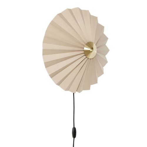 Hübsch Væglampe Ø:48cm - Tekstil/Metal/Sand OUTLET