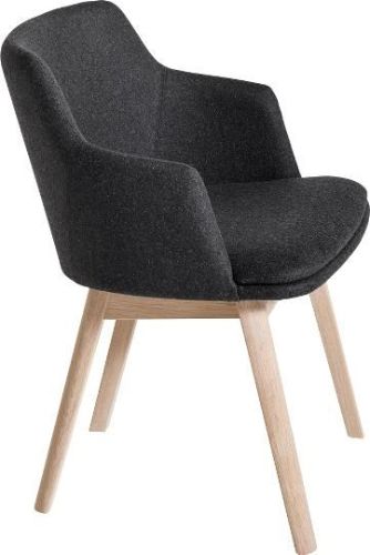 Skovby SM65 Spisebordsstol H: 78 cm - Hvidolieret Eg / Remix 183 OUTLET