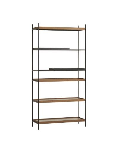Woud Tray Shelf Høj Style 23 201x100 cm - Sort/Valnød