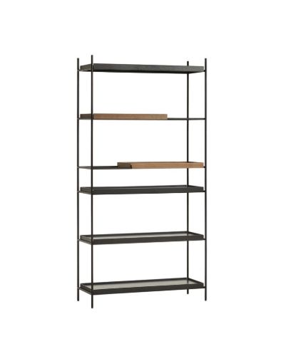 Woud Tray Shelf Høj Style 22 201x100 cm - Sort/Valnød 