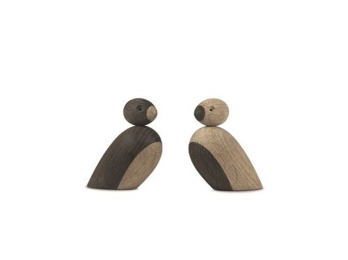 Kay Bojesen Spurvepar Lille H: 5,5 cm - Eg/røget eg  OUTLET