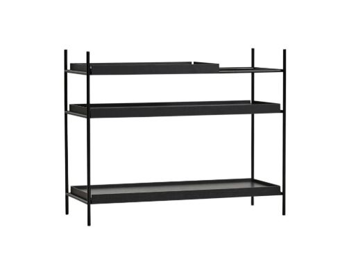 Woud Tray Shelf Lav Syle 2 H: 81 cm - Sort Eg