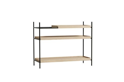 Woud Tray Shelf Lav Style 1 H: 81 cm - Hvidpigmenteret Eg 