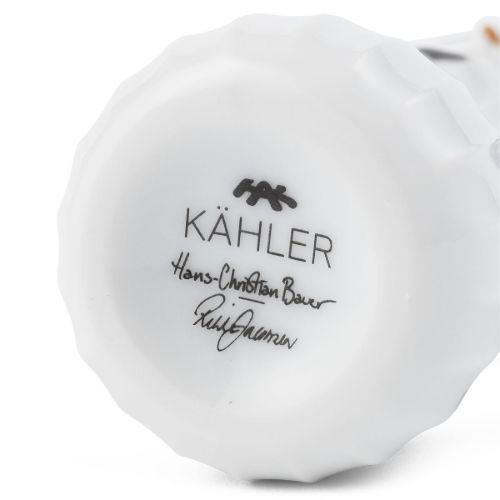 Kähler Hammershøi Christmas Snepige Hængende H: 6,5 cm - hvid m. deko OUTLET