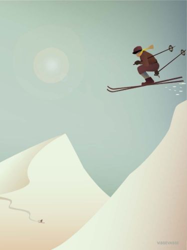 ViSSEVASSE Plakat Skiing 30x40 cm OUTLET