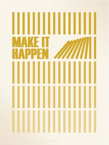 ViSSEVASSE Plakat Make It Happen Amber 30x40 cm OUTLET