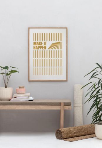 ViSSEVASSE Plakat Make It Happen Amber 30x40 cm OUTLET