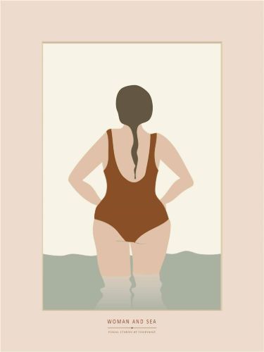ViSSEVASSE Woman and the sea plakat 30 x 40 cm OUTLET