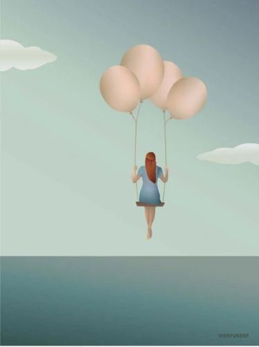 ViSSEVASSE Plakat 15x21 cm Balloon Dream OUTLET