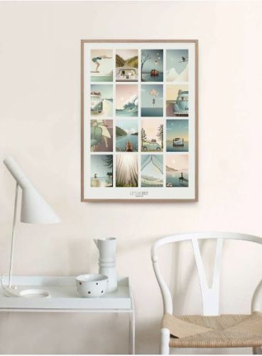 VisseVasse Plakat 15x21 cm - Let's go baby OUTLET