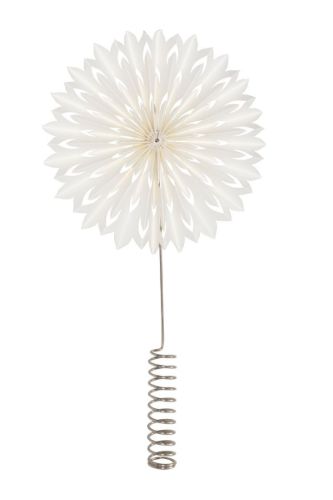 Watt & Veke Elvira Papirtopstjerne Ø: 20 cm - Hvid OUTLET
