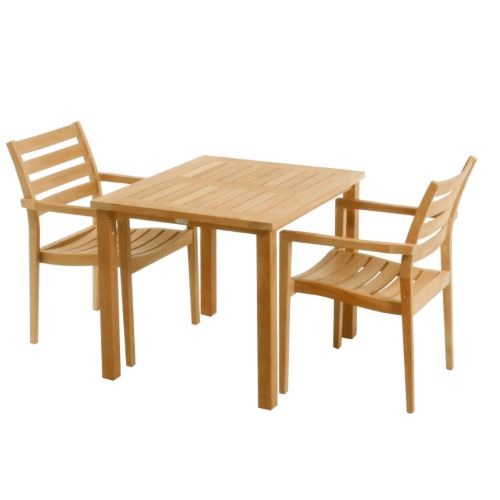 Mandalay Cambridge L: 90 cm og 2 York Stole - Teak UDSOLGT FOR SÆSON 2026